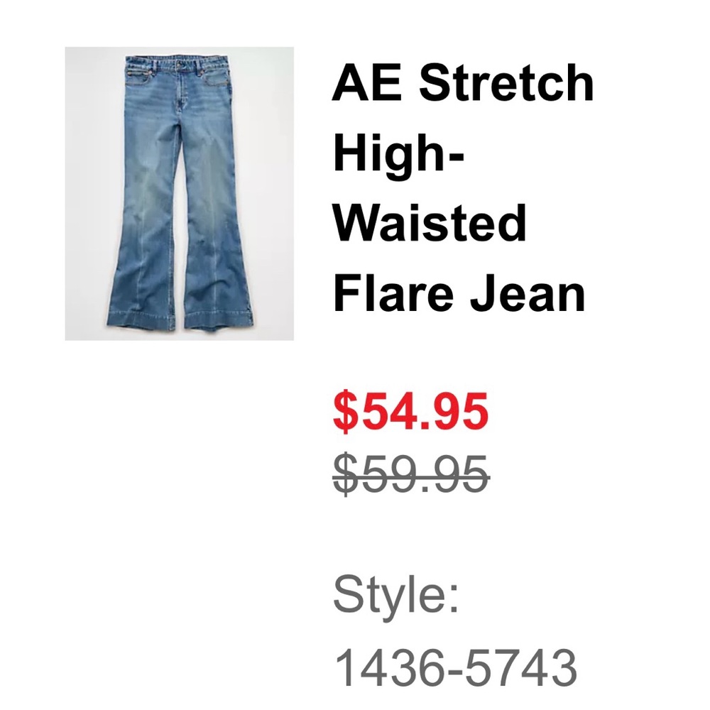 American Eagle Outfitters Classic Blue Flare Jeans